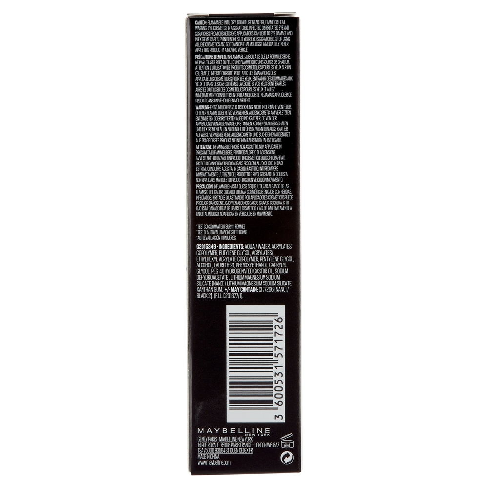 Maybelline New York Eyeliner Tattoo Liner Liquid Ink, A Lunga Tenuta, Nero